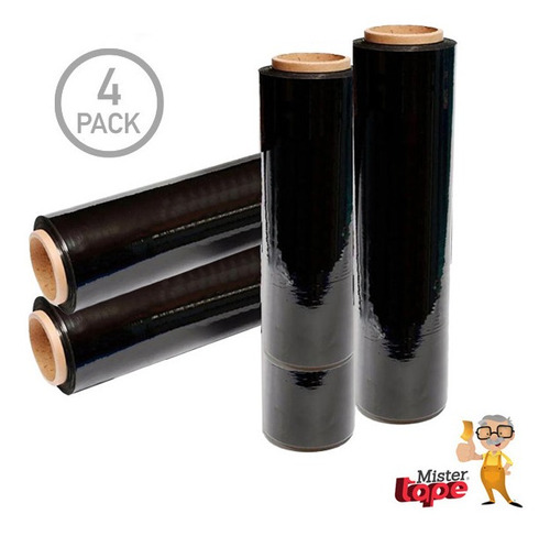 Mr Tape Emplaye Plástico Film 18x50x800 (4 Rollos) - Negro