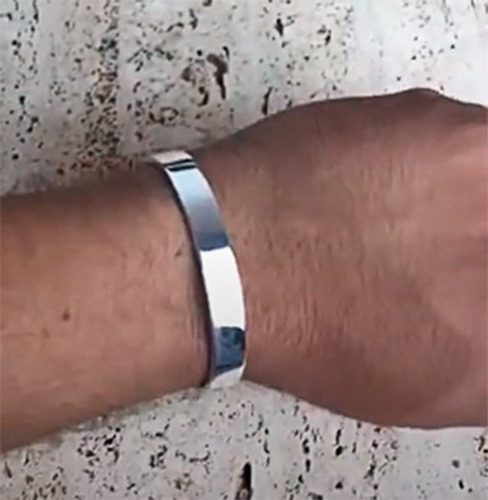 Bracelete De Prata Masculina Artesanal Heron - 9x2,5mm