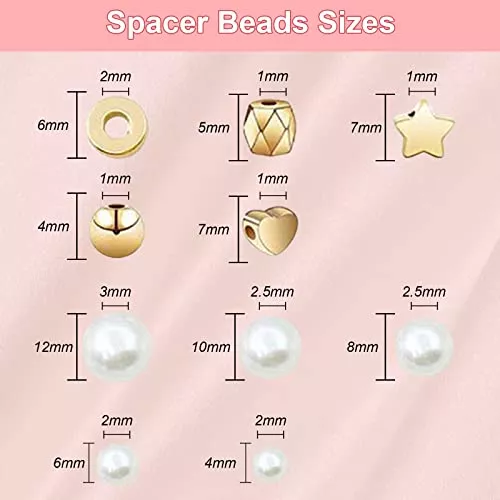 SEMATA 750Pcs Beads for Bracelets Making Kit DIY Pearl Beads for Jewelry Making  Kit for Adults Charms for Bracelets String Crystal Beads for Bracelets  Making Kit for Girls Jewelry Making Supplies