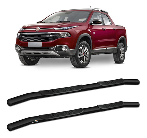 Estribos Keko Tubular K1 Acero Fiat Toro 2016+ Negro