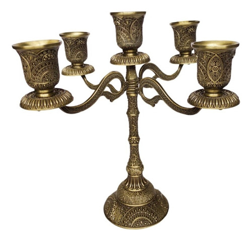 Candelabro Artesanal De Candelero De Metal