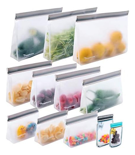 12 Bolsas De Almacenamiento Reutilizables, Bolsas De Almacen