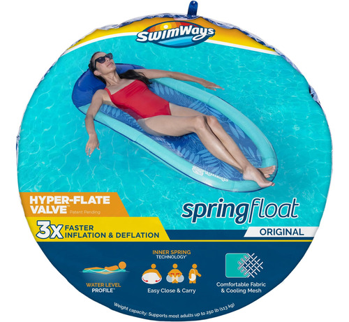 Sillón De Piscina Original Swimways Spring Float Con Válvula