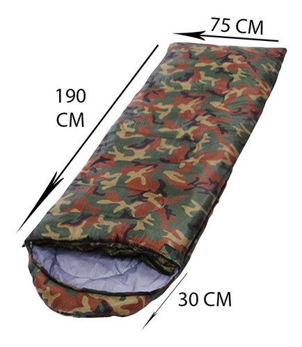 Bolsa De Dormir Campamento Con Capucha Temparatura 5°c Funda