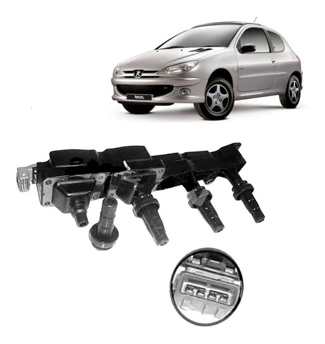 Bobina De Encendido Peugeot 206 1.6 16v Tu5jp4 4p 00-09