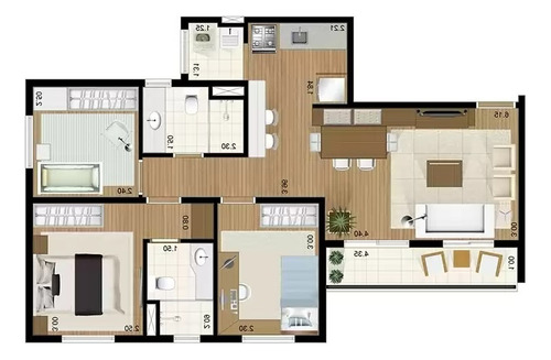 Apartamento Moderno Na Vila Augusta Porteira Fechada!