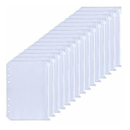 Hautoco 15pcs A5 6-holes Binder Pockets Pvc G5tzc