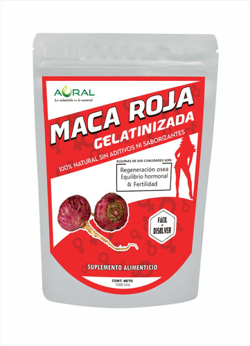 Maca Roja Gelatinizada X 1 Kg Pack (750 Grs + 250 Grs)