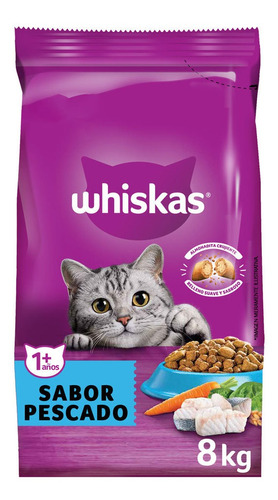 Whiskas Alimento Seco Para Gato Adulto Sabor Pescado 8kg