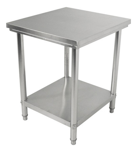 Bancada Mesa Total Inox 65x70cm Industrial Com Prateleira