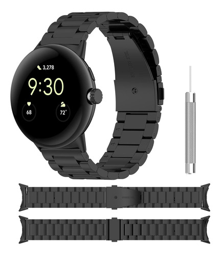 Para With Google Pixel Watch Band Acero Inoxidable Metal Men