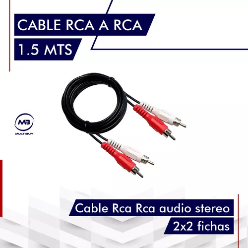 Cable Rca Rca Audio Stereo Macho Macho 1.5 Metros 2x2 Fichas