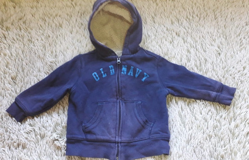 Campera Algodon Con Capucha Old Navy Bebé Niño Con Corderito