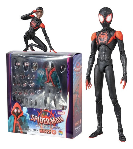 Figura De Acción Mafex 107 Spiderman Miles Morales, Modelo D