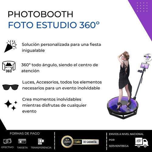 Imagen 3 de 3 de Estudio Fotográfico 360º Para Bodas, Eventos, Kit Quito