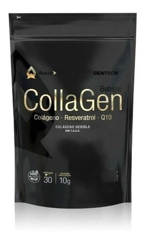 Collagen Gentech Colageno Hidrolizado 360grs Q10 Reverastrol