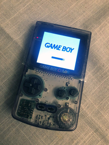 Nintendo Game Boy Color C/ Tela Ips 2.6 Polegadas Clear Purple