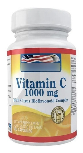 Vitamina C 1000mg 100 Caps - Unidad a $470