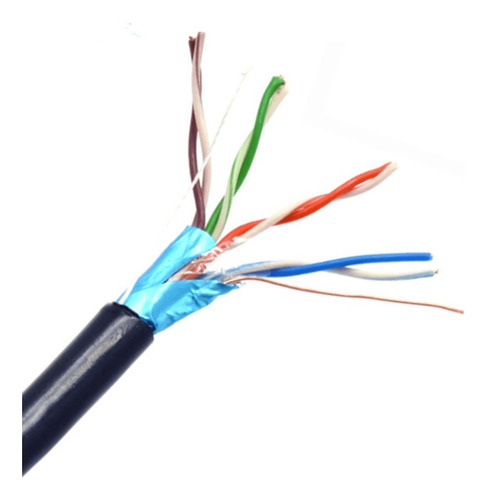 Cable Ftp 100m Blindado 100% Cobre 5e Exterior Utp Saxxon