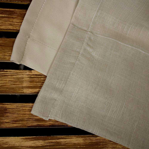 Cortina Decortini Gaze de lino opaco, color beige, 6 x 2,60 m