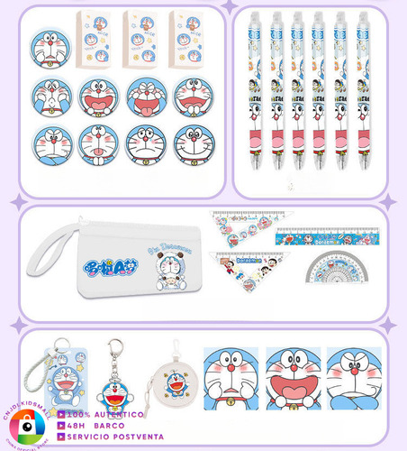 Kit De Mochila Escolar Doraemon De 30 Piezas Para Niños De Primaria