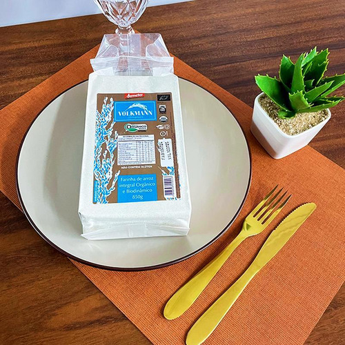 Kit 6x: Farinha Arroz Integral Orgânico Biodinâmico Demeter