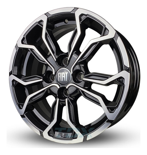 Rodas M16 Fiat Uno Palio Aro 14 4x98 +bicos Link Especial Cor Preto Com Diamantado