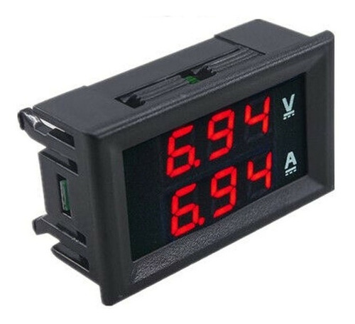 Voltímetro Amperímetro Digital 3 Dígitos Rojos 100v 10a Cc