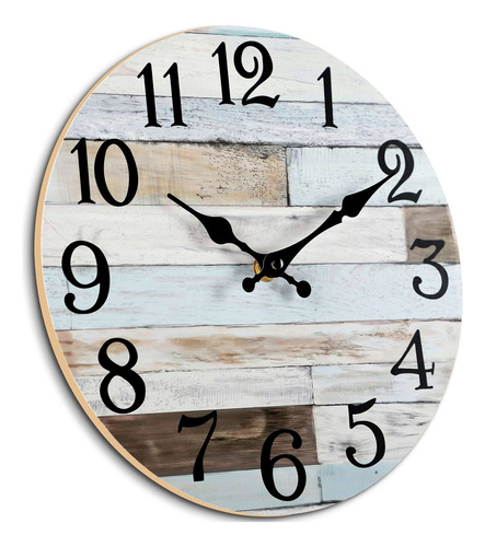 Kecyet - Reloj De Pared Rstico De 12 Pulgadas Para Cocina, B