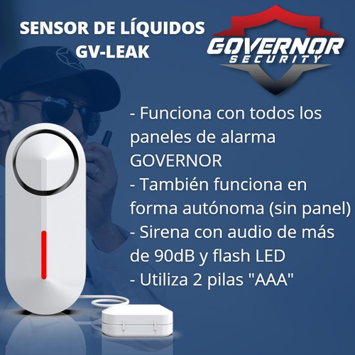 Sensor De Inundación Governor Gv-leak Sirena Agua Liquidos