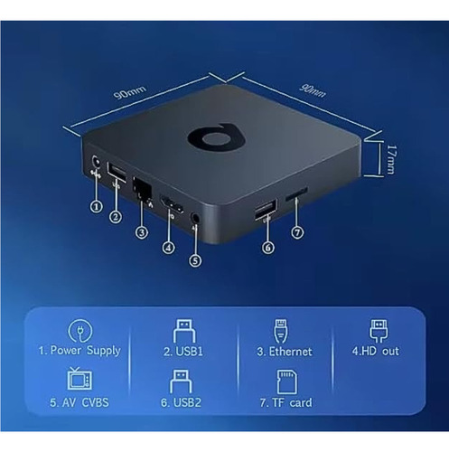 Smart Convertidor Tv Box 8k 5g - 256gb Control Remoto De Voz Negro De Voz