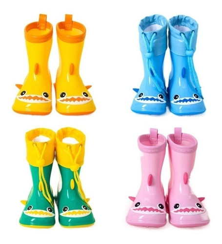 Botas De Lluvia Antideslizantes Con Forma De Tiburón Niños