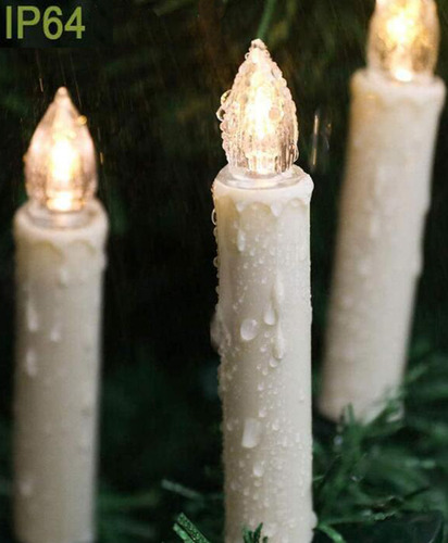 Cadena De Velas Navideñas Led Sin Llama Con Clip Para Árbol