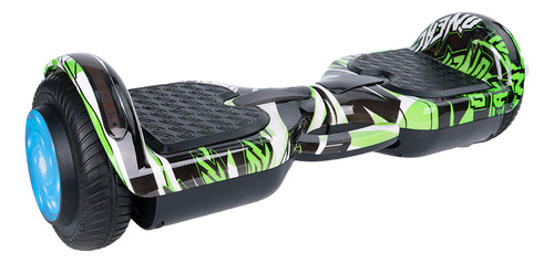 Hoverboard Patineta Eléctrica Bluetooth Luces Led Música Color Verde Modelo 07