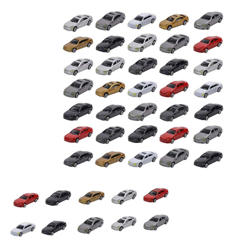 60x Modelo De Coche 1:87 Ho Diseño De Calle Accesorios De