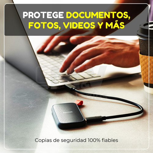 Disco Sólido Ssd Externo 1tb Sandisk Portable Usb-c 3.2 Gen2