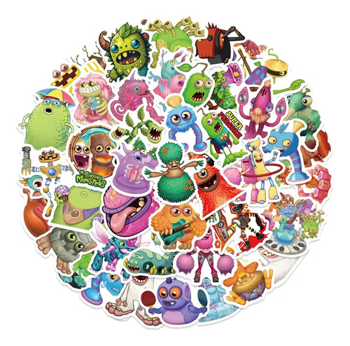 My Singing Monsters - Set De 50 Stickers / Calcomanias