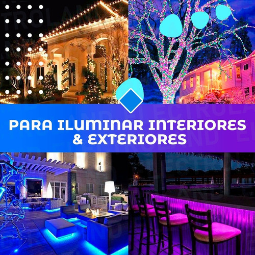 Imagen 7 de 10 de Manguera Led Multicolor 5 Metros Flexible 8 Efectos Navidad