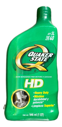 Aceite Quaker State 40 Hd Botella 946ml