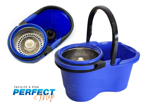 Imagem 4 de 5 de Balde Perfect Mop Pro 360 Inox C/3 Refis