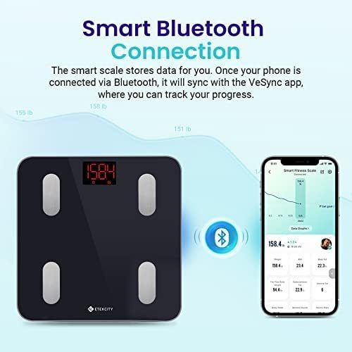 Báscula Inteligente Etekcity Scales C/wifi/bluetooth - Negro