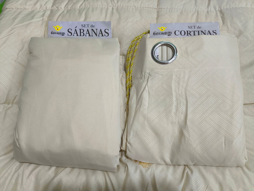 Acolchado De 7 Piezas Con Corderito 2 1/2 Plazas Goldsun Beige