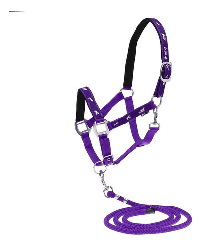 Cabresto De Nylon Roxo Para Cavalo Com Cabo Instep 27307