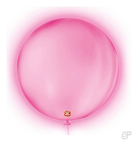 Balão De Látex Rosa Neon 5 Pol 13cm São Roque 25 Unid Full
