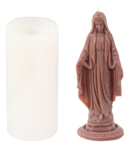 Molde De Silicona Para Velas De Pie Con Forma De Virgen Marí