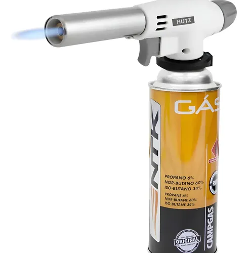 Kit Maçarico Nautika C/ Refil Gás Butano Segurança Max CRV Culiná...