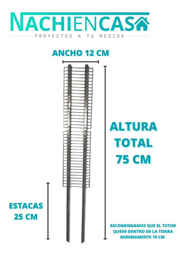 Imagen 2 de 10 de Tutor Para Plantas Trepadoras Huertas Jardín Hierro Pack X 3