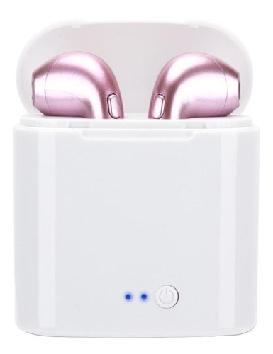 Fone de ouvido in-ear sem fio i7S TWS rosa