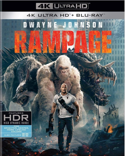 Blu Ray 4k Ultra Hd Rampage Dvd Original Johnson 