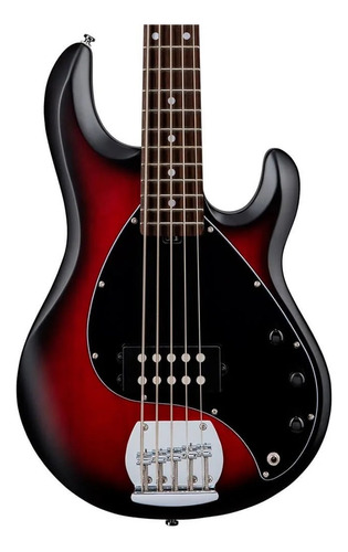 Contrabaixo 5c Music Man Sterling Sub Ray 5 Red Burst Satin